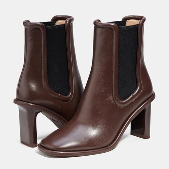 Coach Women's Geneva Leather Bootie Size 8.5B in Maple Leather New Boots $295 - Picture 2 of 12